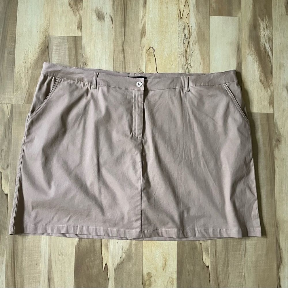 Ellos Skort Women's 24 NWOT Tan Khaki Classic Preppy Coastal Summer Nautical